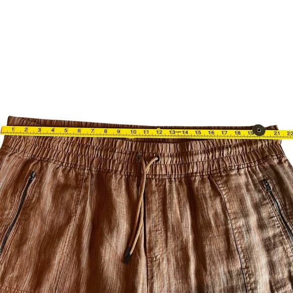 Athleta Women’s Plus Size Cabo Linen Textured Wide Leg Pants Tan Size 24 - Picture 7 of 9